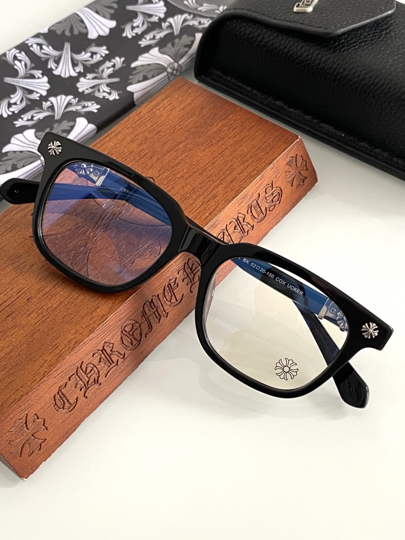 Очки Chrome Hearts черные крупные прямоугольные
