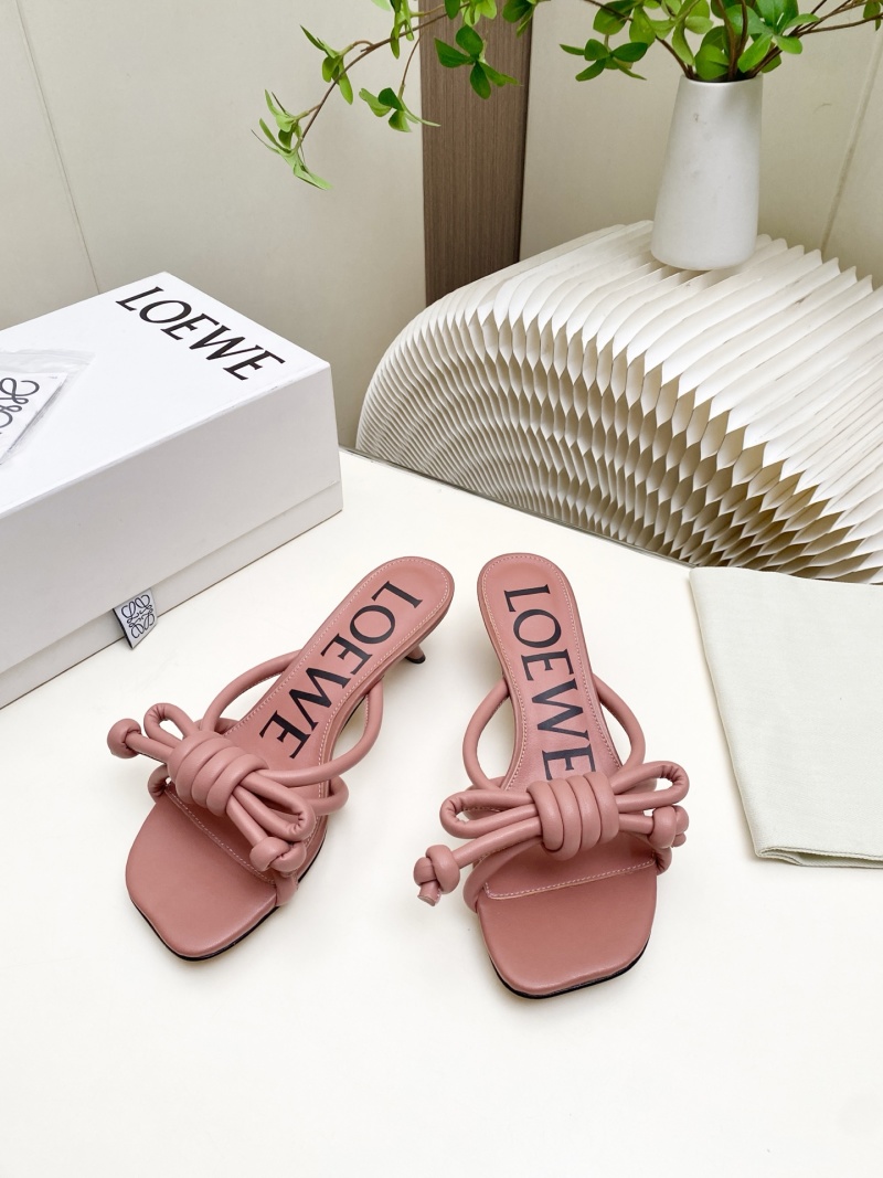 Женские мюли Loewe с декоративным узлом и логотипом