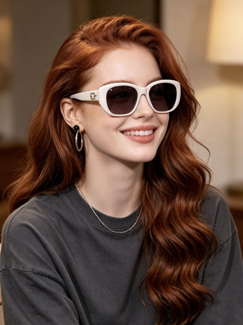 Солнцезащитные очки Gucci, белая оправа