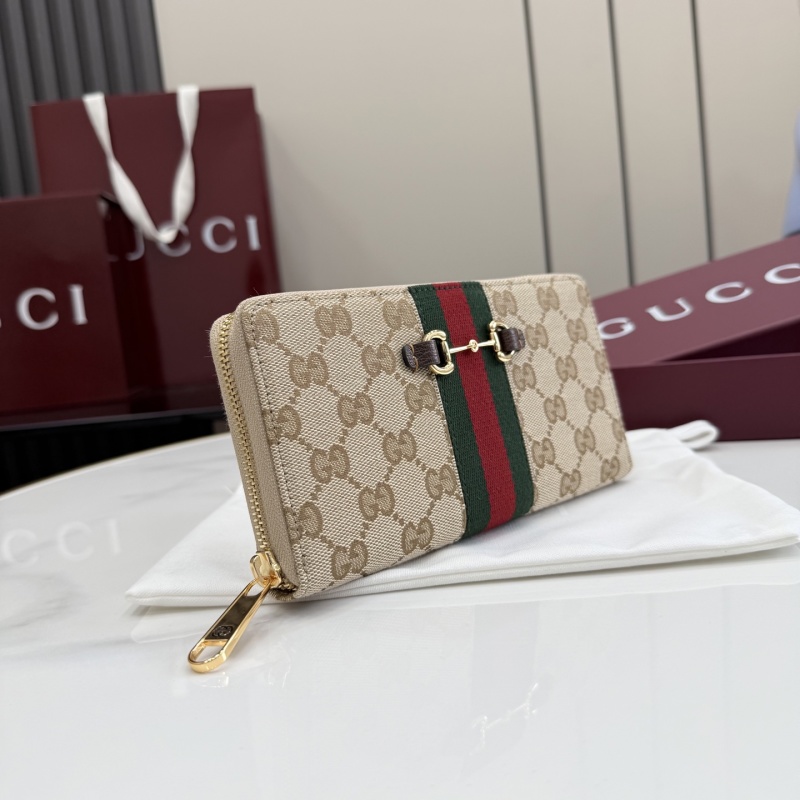 Портмоне Gucci с монограммой и бирюзовой полосой