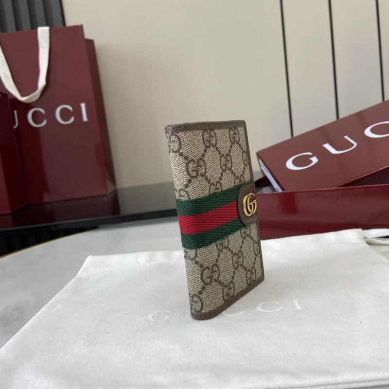 Портмоне Gucci с монограммой и ремешком