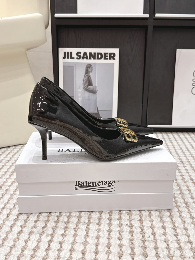 Женские туфли Balenciaga на каблуке с декором в виде двойной буквы B
