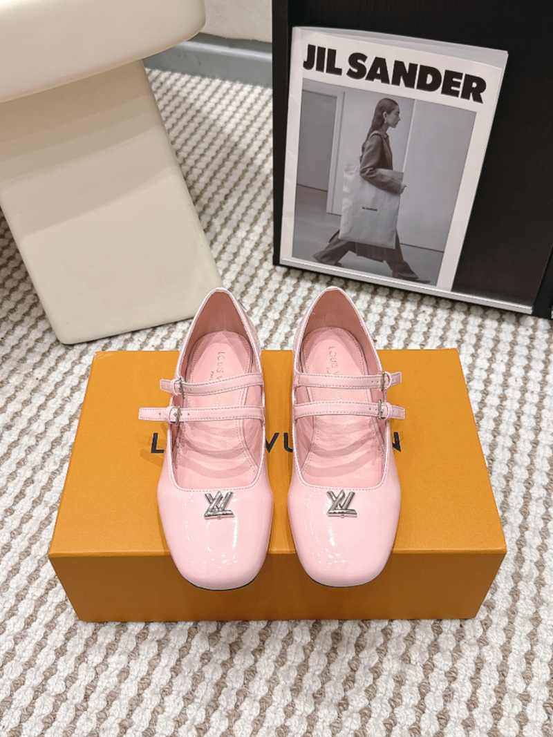 Женские розовые туфли-лодочки с пряжкой Louis Vuitton