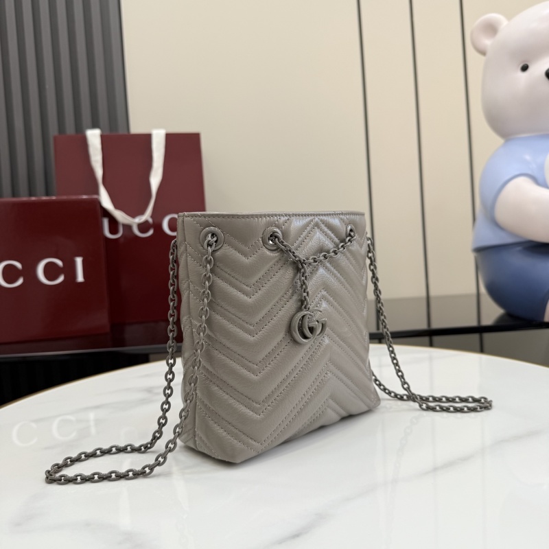 Сумка Gucci серая с цепочкой