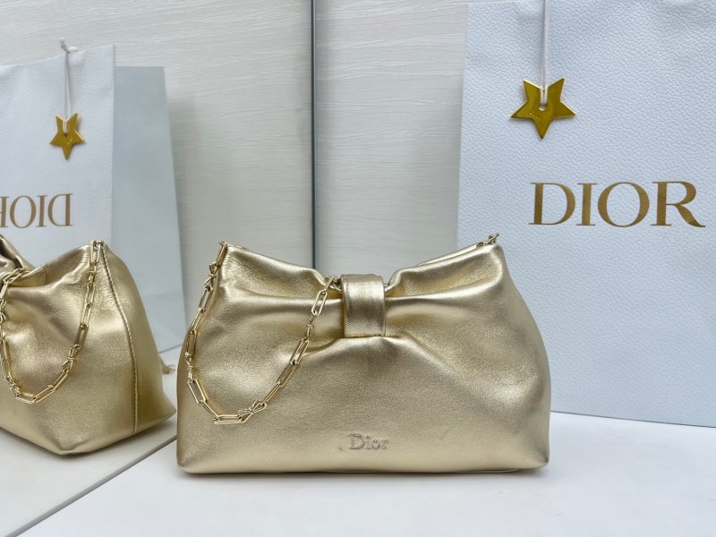 Сумка женская Dior Bow золотая