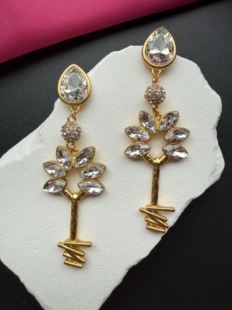 Серьги в форме ключа с кристаллами Schiaparelli