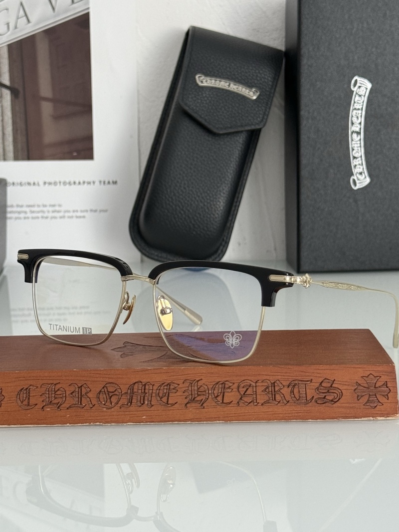 Очки Chrome Hearts титановые полублоковые CH8342