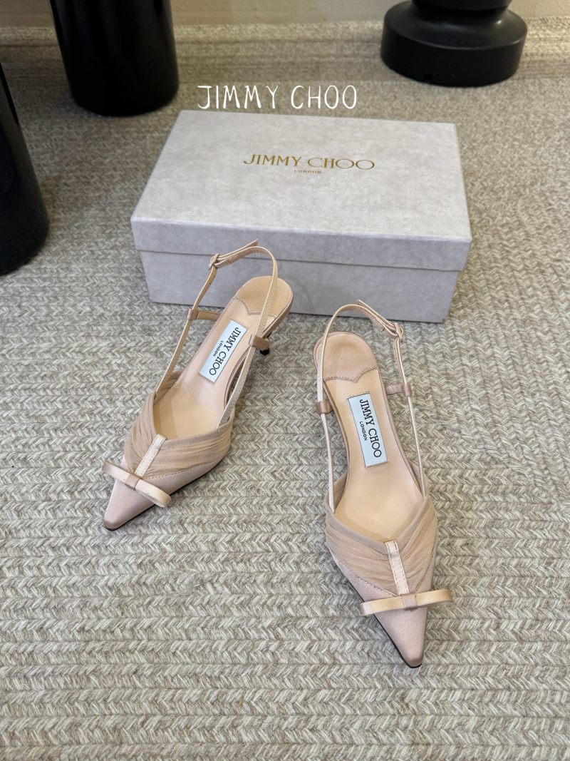 Женские туфли Jimmy Choo с бантом и ремешком на пятке