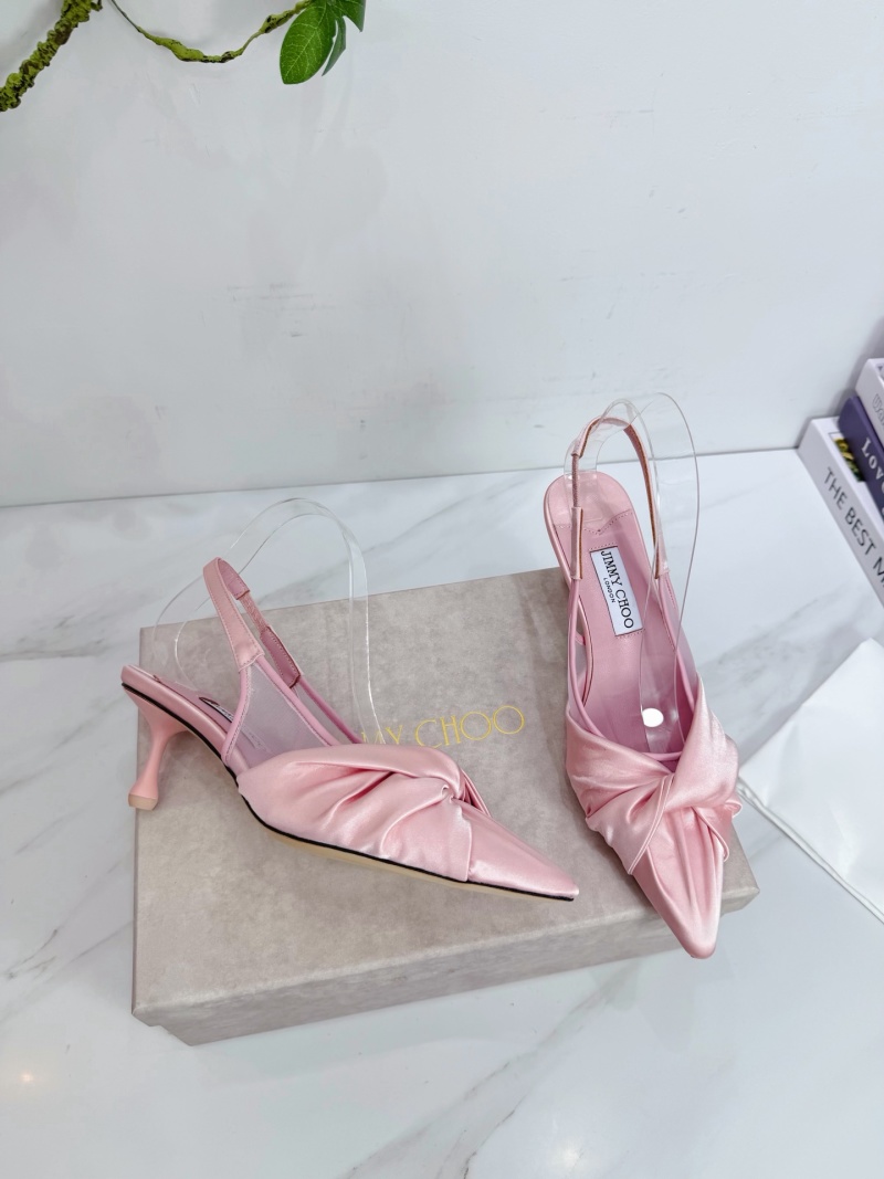 Женские розовые босоножки с бантом Jimmy Choo