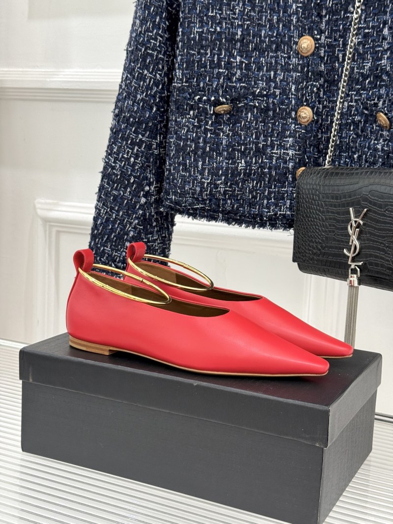 Женские балетки с металлическим кольцом Jil Sander