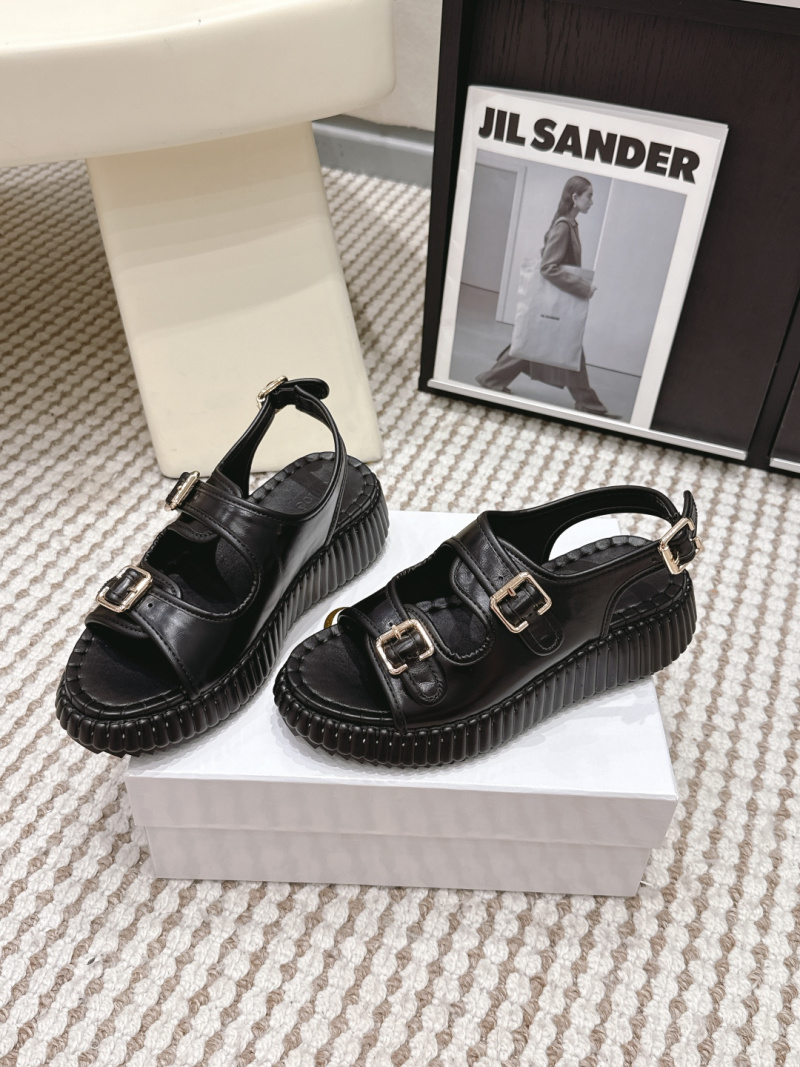 Женские черные босоножки на платформе Chloé