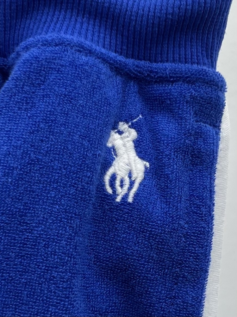 Шорты женские спортивные синие из полотенечной ткани Ralph Lauren