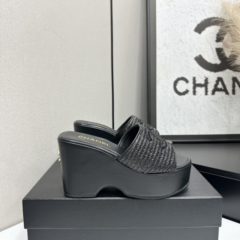 Женские мюли на высокой платформе Chanel