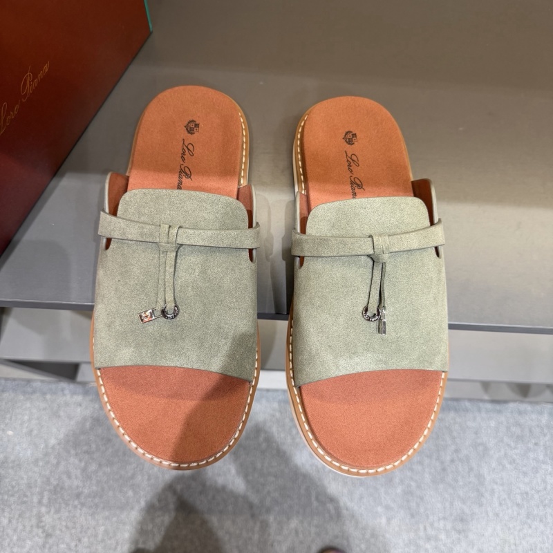 Мужские замшевые шлёпанцы Loro Piana Summer Walk