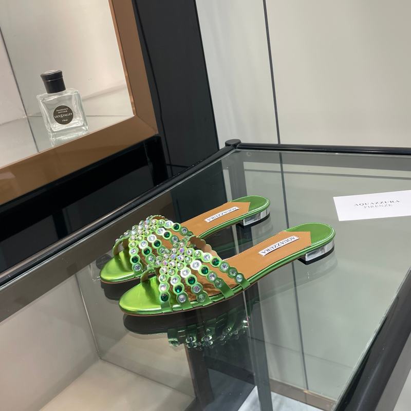 Босоножки Aquazzura женские зеленые