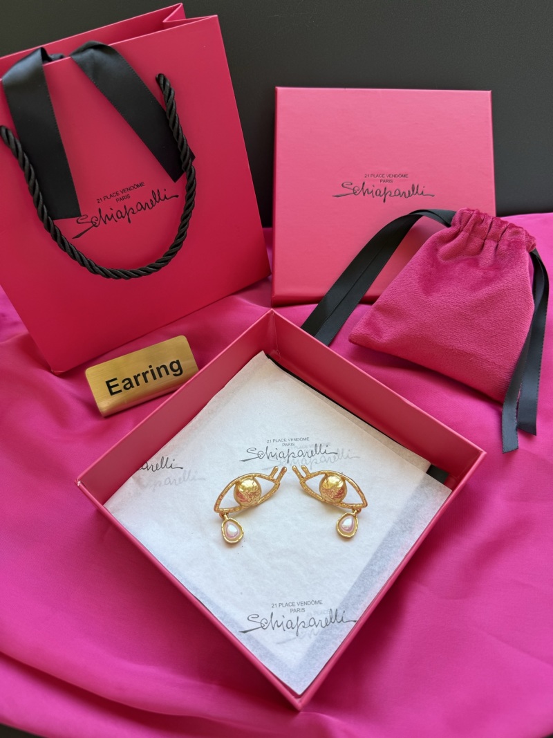 Серьги в форме глаз с жемчугом Schiaparelli
