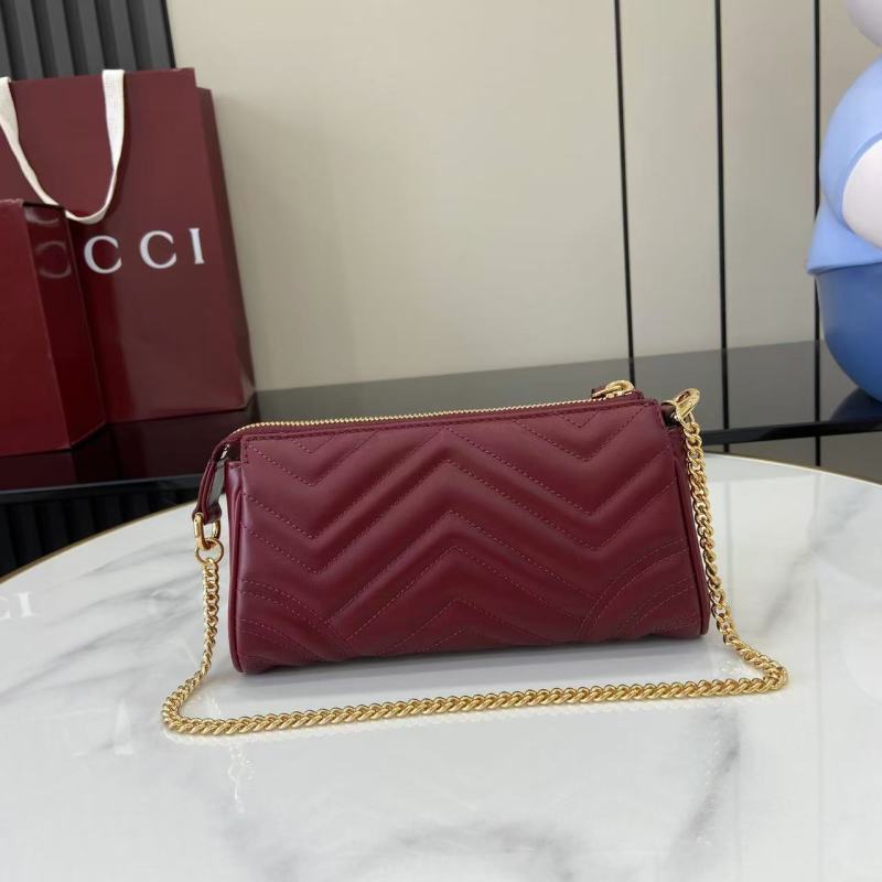 Сумка Gucci бордовая с цепочкой