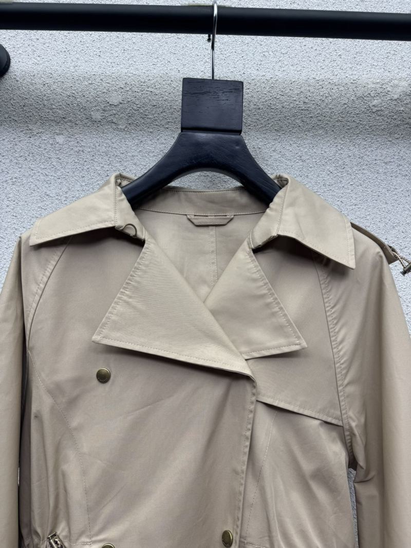 Короткий плащ-тренч с капюшоном Burberry
