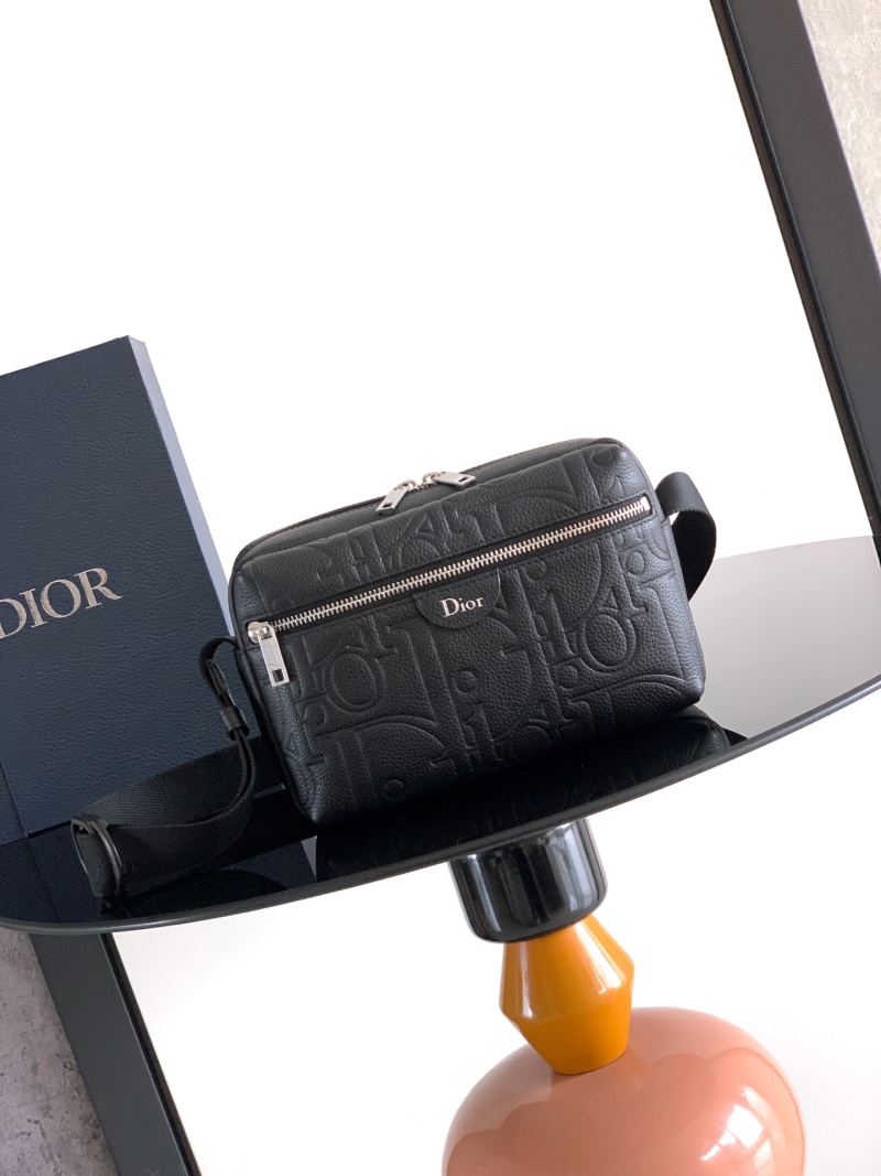Черная сумка кросс-боди Dior с монограммой