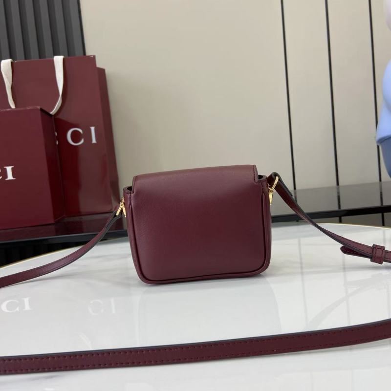 Сумка Gucci Horsebit бордовая