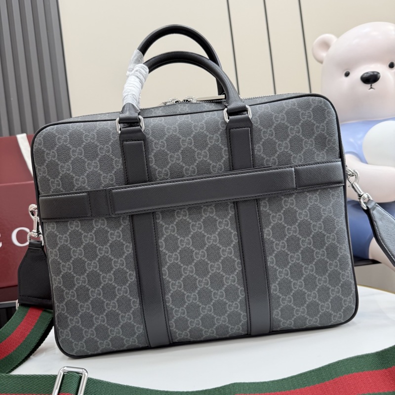 Портфель Gucci с монограммой и плечевым ремнем