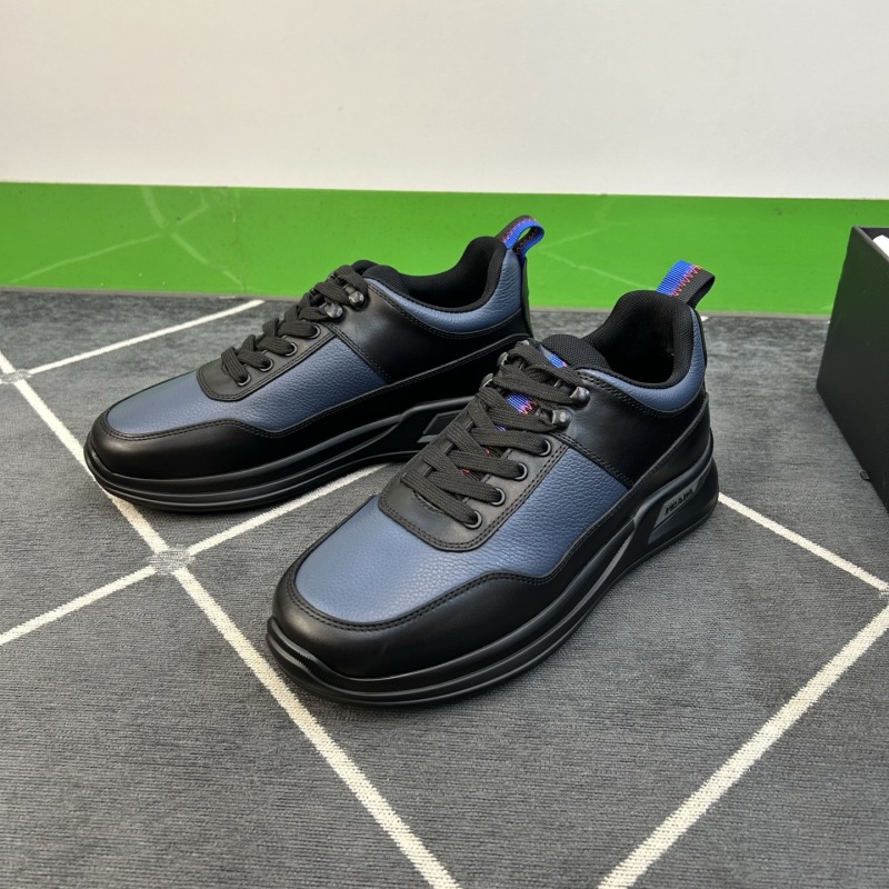 Мужские кожаные кроссовки Prada