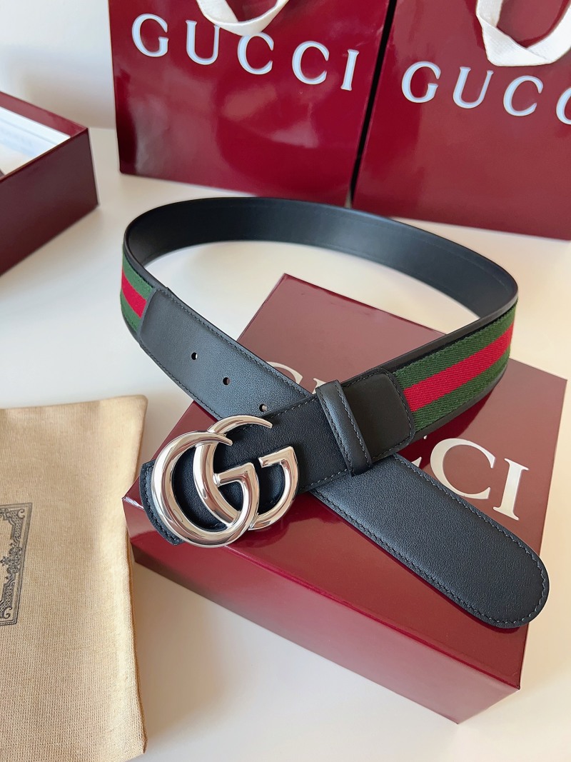 Мужской ремень Gucci двусторонний с пряжкой Double G