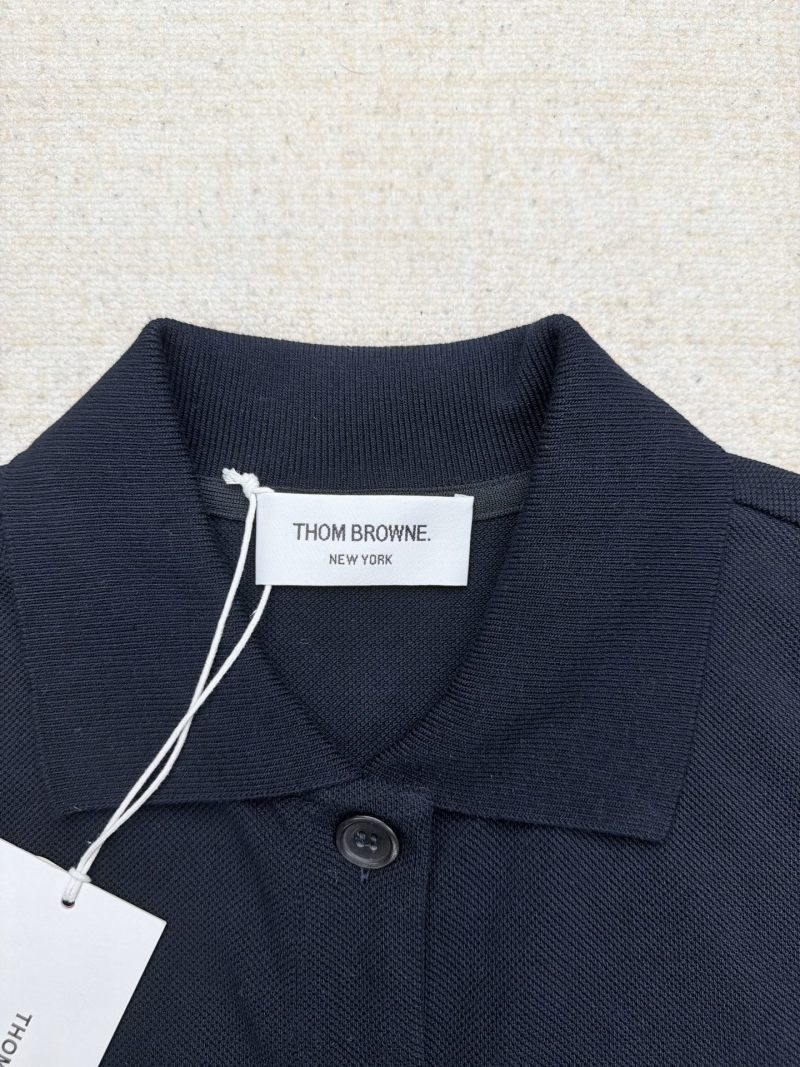 Безрукавка поло темно-синяя Thom Browne