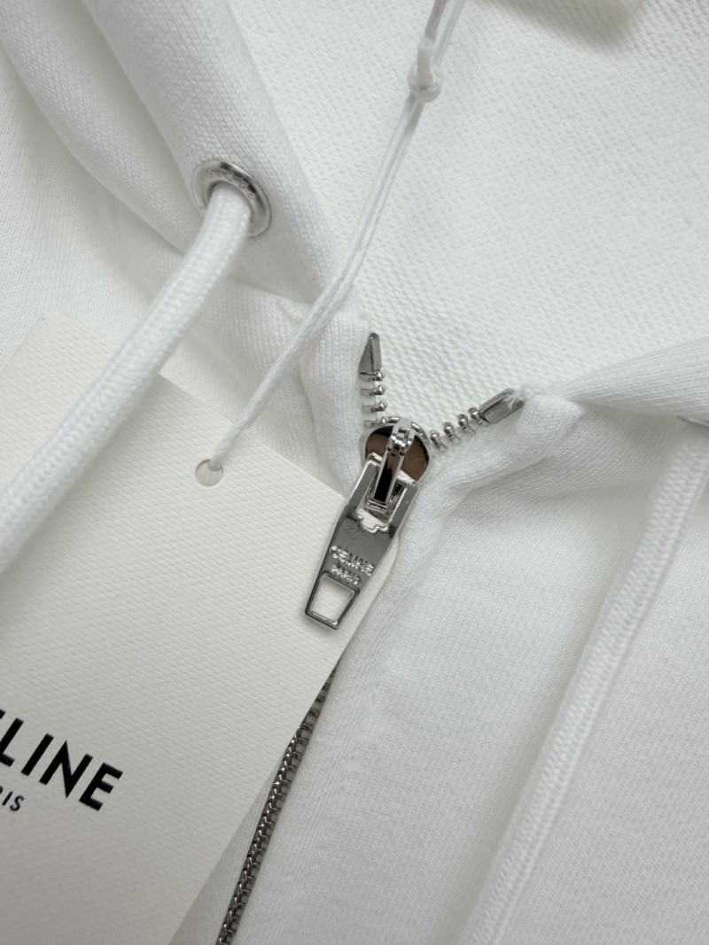 Белая толстовка Celine с логотипом