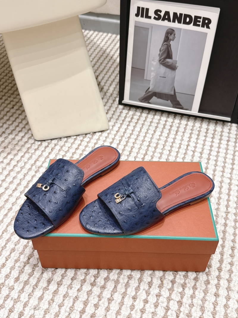 Босоножки женские синие Loro Piana