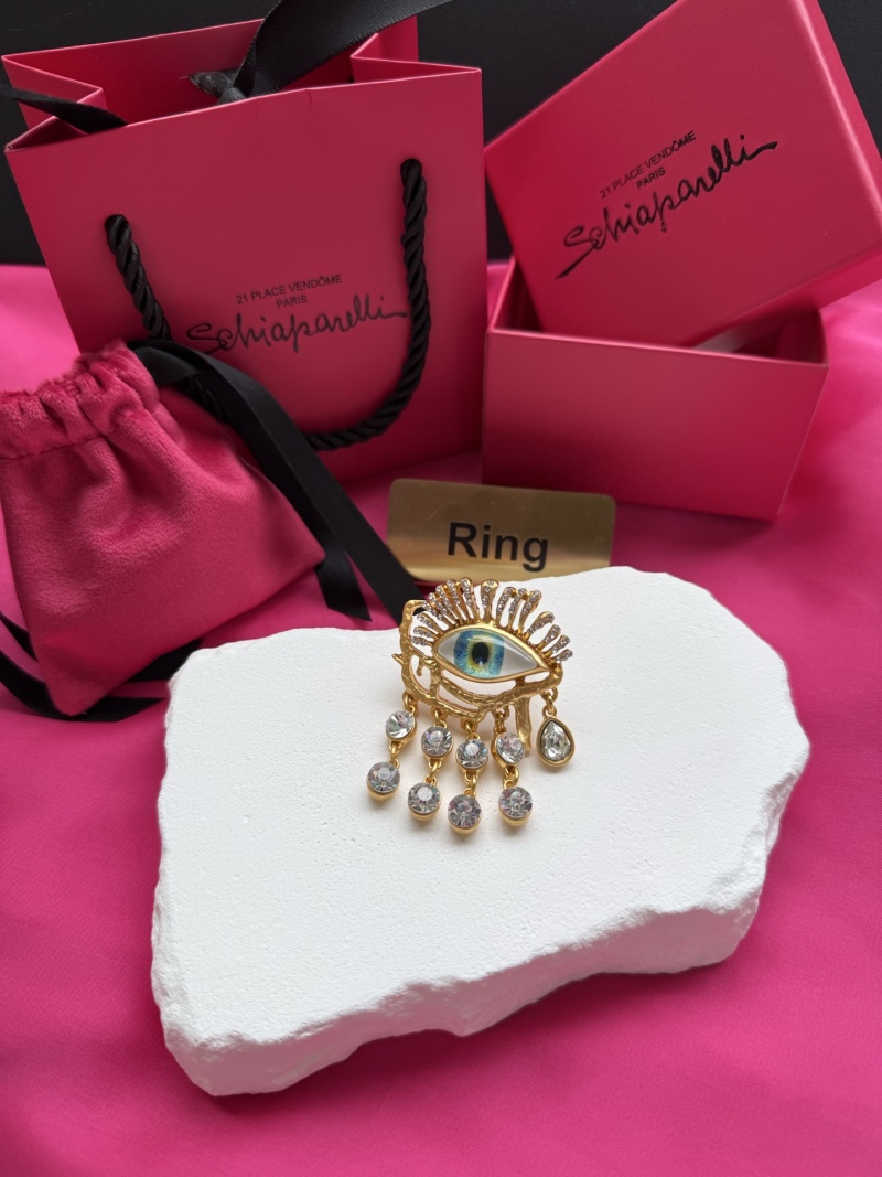 Брошь в виде глаза с кристаллами Schiaparelli