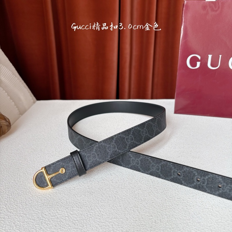 Ремень Gucci с металлическим прямым