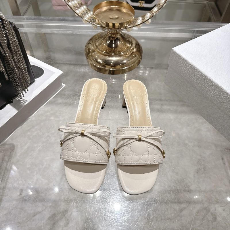 Сабо женские с бантом, кожаные Dior