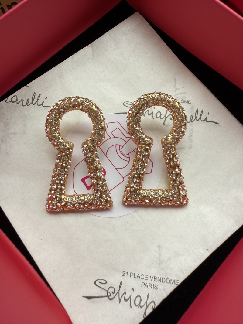 Серьги в форме ключа с кристаллами Schiaparelli