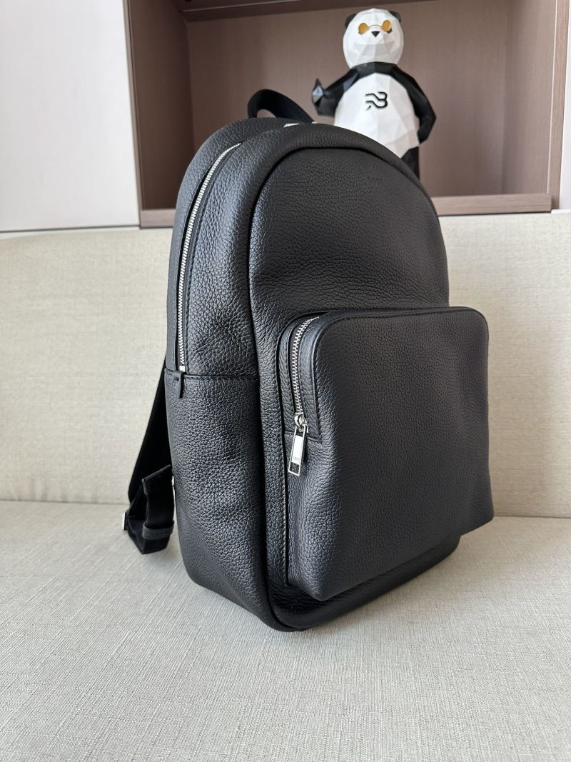 Рюкзак HUGO BOSS из натуральной кожи, чёрный