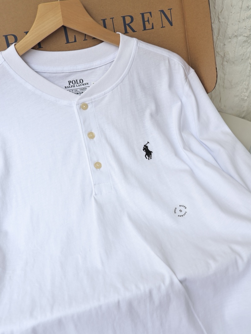 Футболка Polo Ralph Lauren белая с длинным рукавом