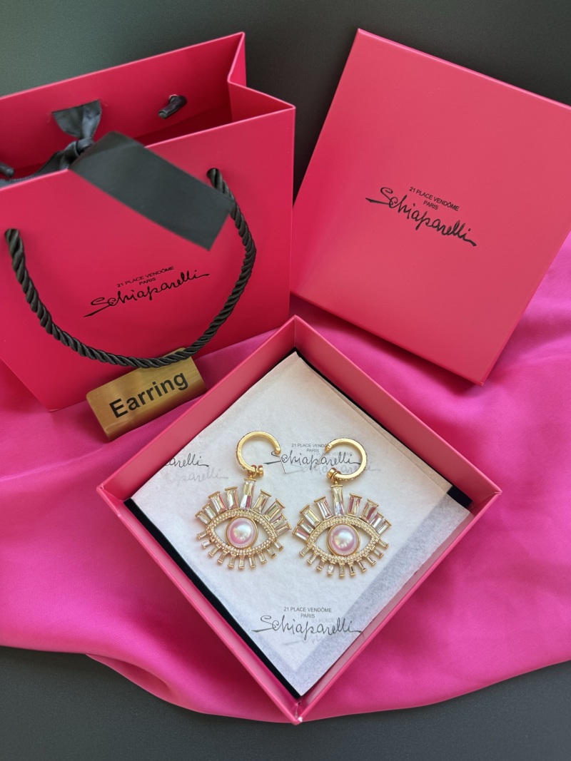 Серьги в виде глаза с жемчугом Schiaparelli