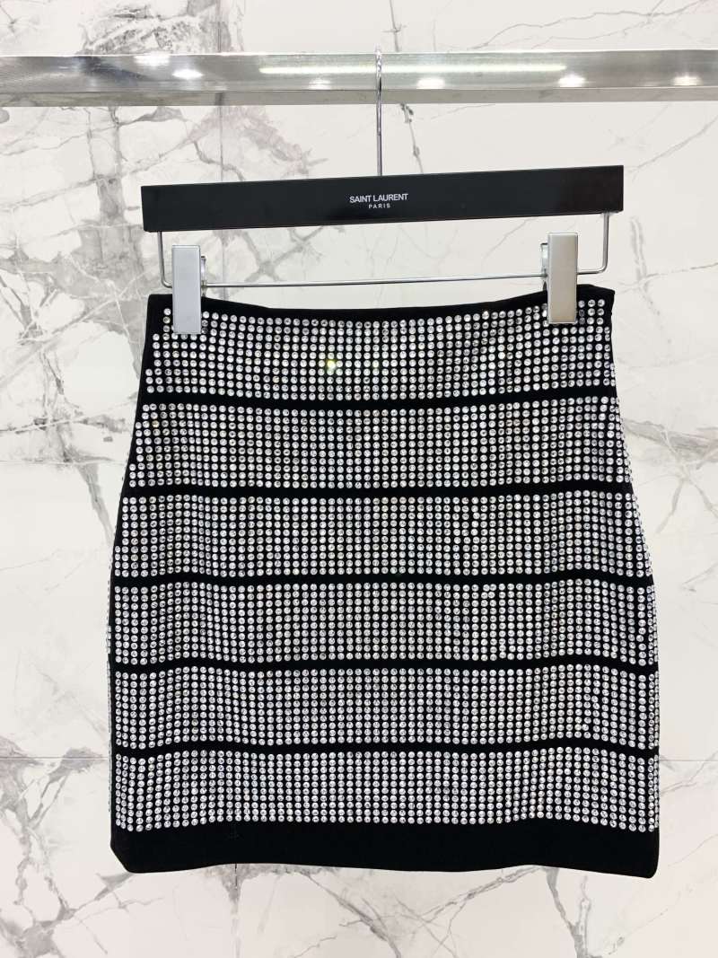 Юбка Saint Laurent с кристаллами
