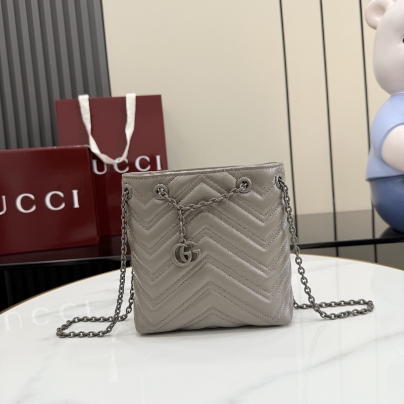 Сумка Gucci серая с цепочкой