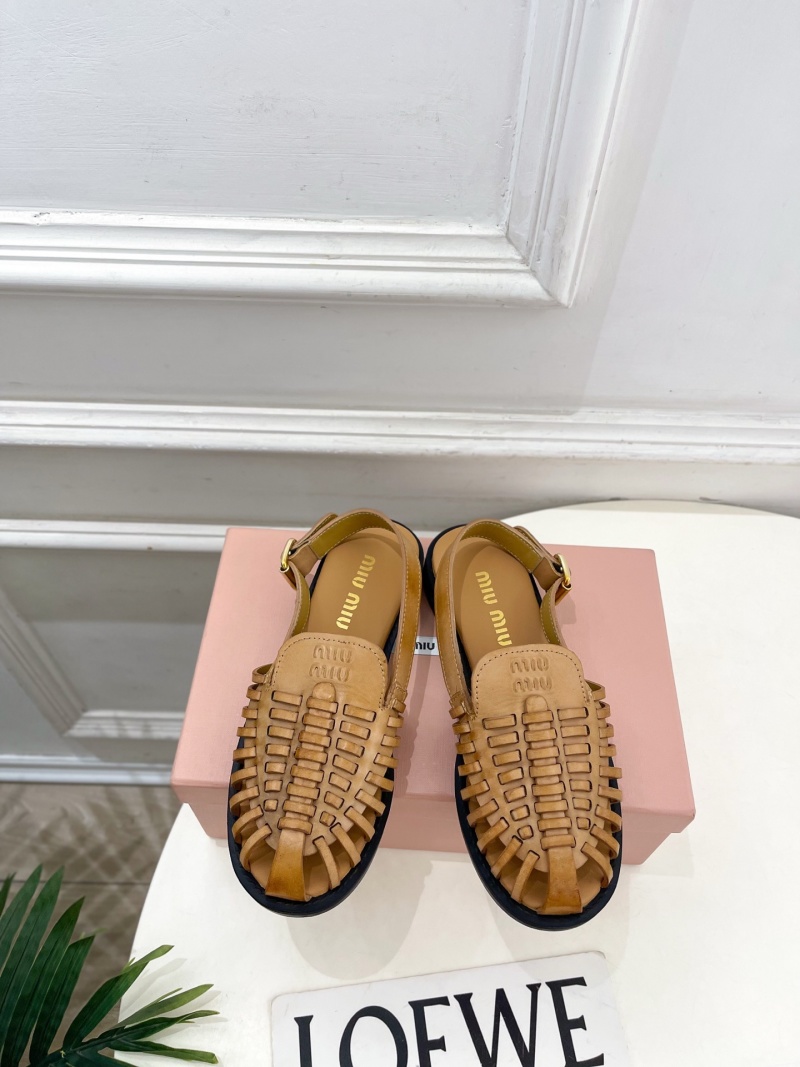 Женские плетеные босоножки Miu Miu