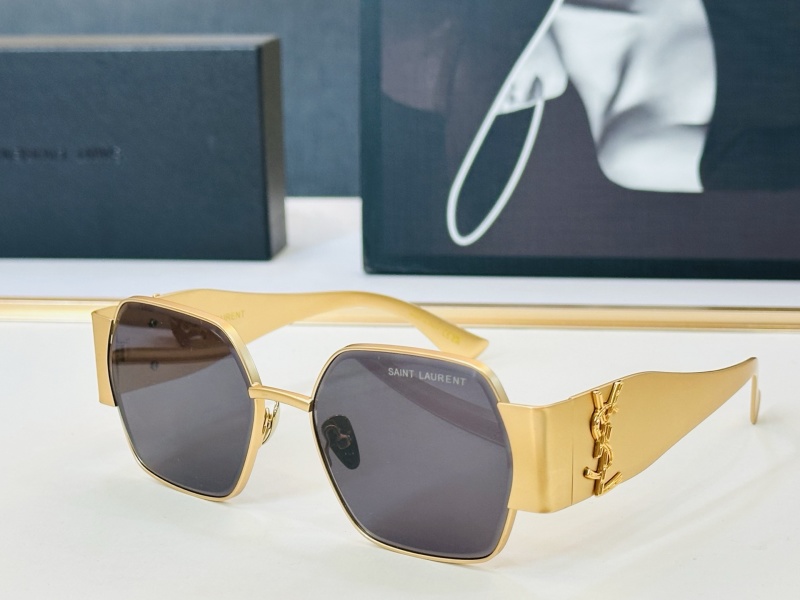 Золотые солнцезащитные очки Saint Laurent