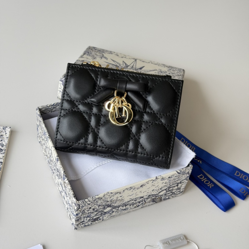 Кардхолер черный с декоративным бантом Dior