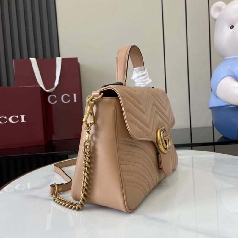 Сумка Gucci бежевая с золотой фурнитурой