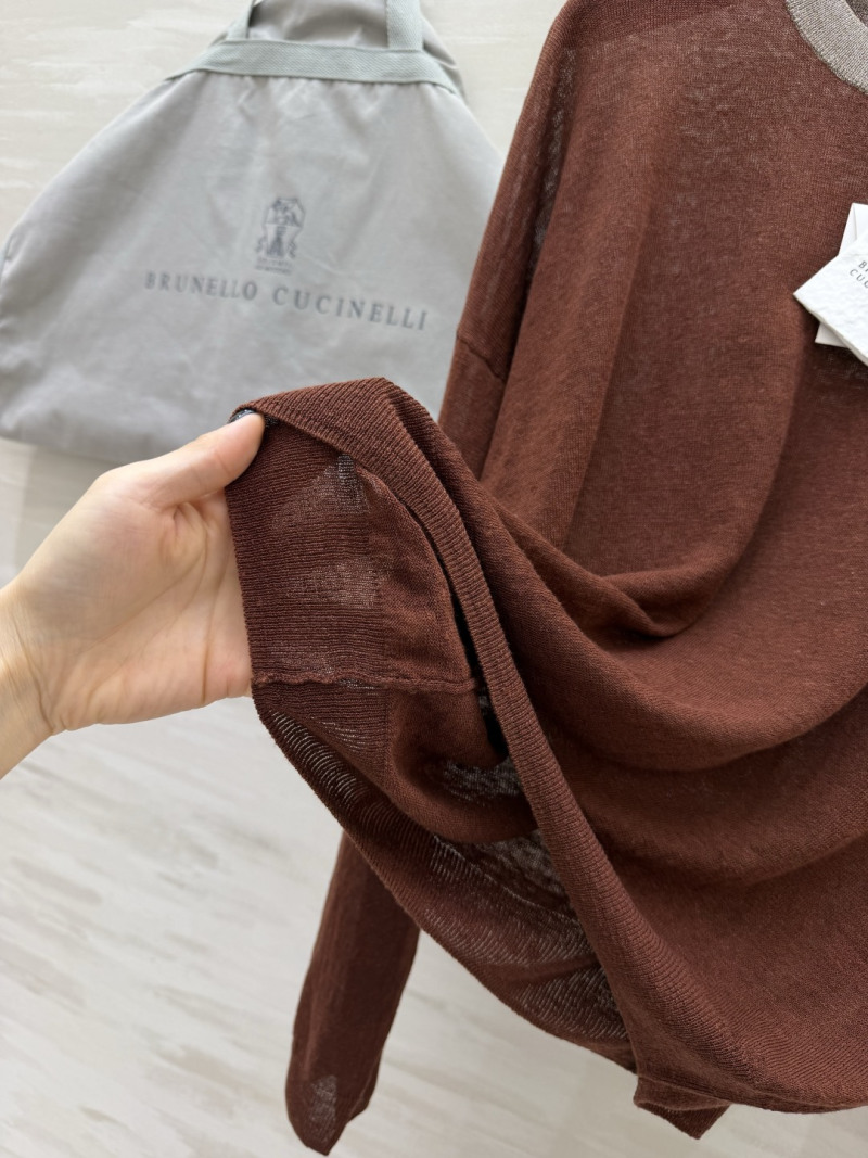 Свитер Brunello Cucinelli коричневый