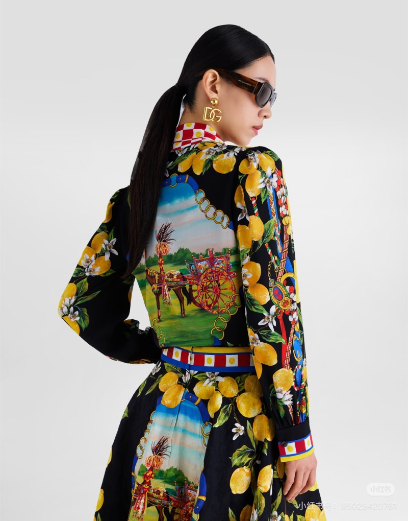 Вечернее платье с принтом Dolce & Gabbana
