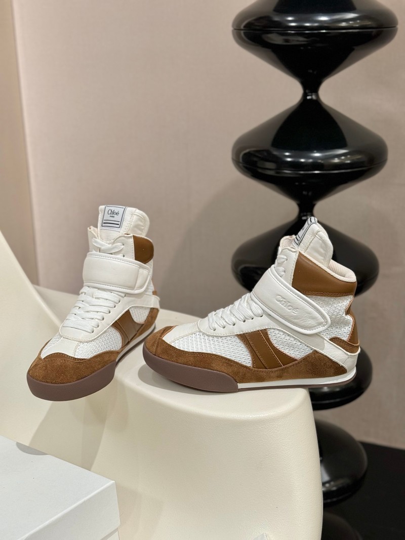 Женские кроссовки Chloe с комбинированным верхом Chloé