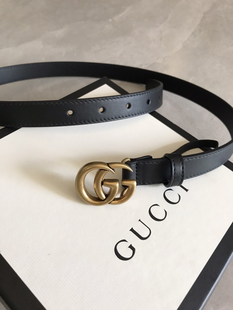 Женский ремень шириной 2 см с металлической пряжкой Gucci