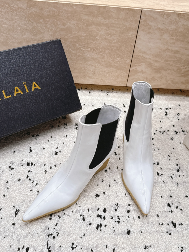 Женские ботильоны Alaia белого цвета Alaïa