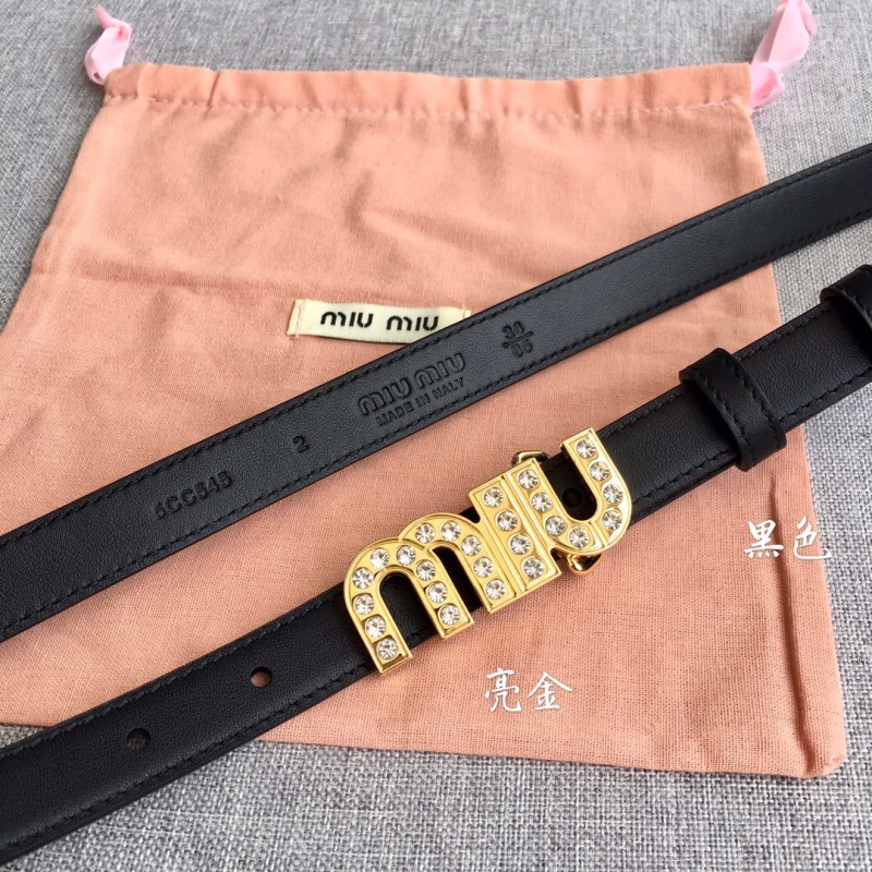 Женский ремень Miu Miu, ширина 2.0 см