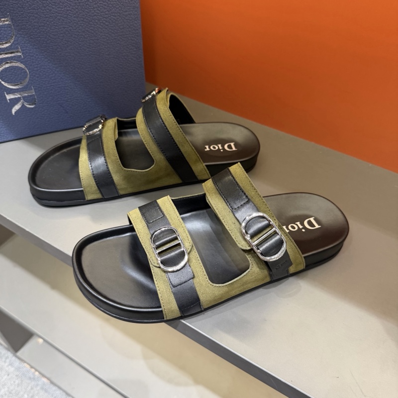Мужские сандалии Dior Aqua Oblique с принтом